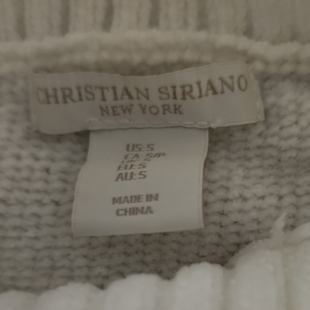 Christian Siriano White and Purple Women's High Neck Sweater - Picture 2 of 4